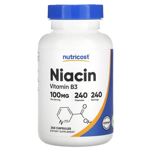 Nutricost Niacin 100 mg 240 viên 810014672212