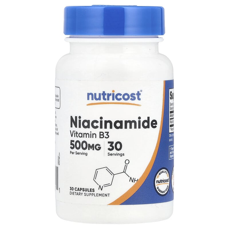 Viên uống Niacinamide 500mg Nutricost 30 viên 10 nutricost niacinamide 500 mg 30 capsules 145448 810014677071