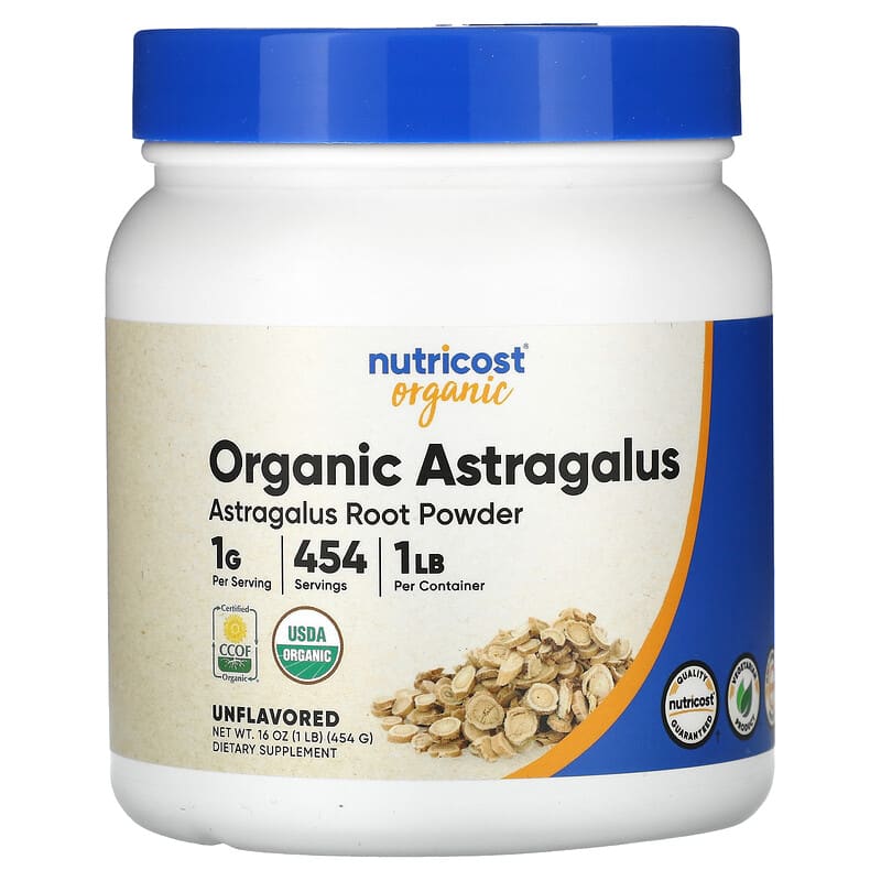 Bột Rễ Đẳng Sâm Hữu Cơ Nutricost 454 g không mùi vị 10 nutricost organic astragalus root powder unflavored 16 oz 454 g 131987 810014670676