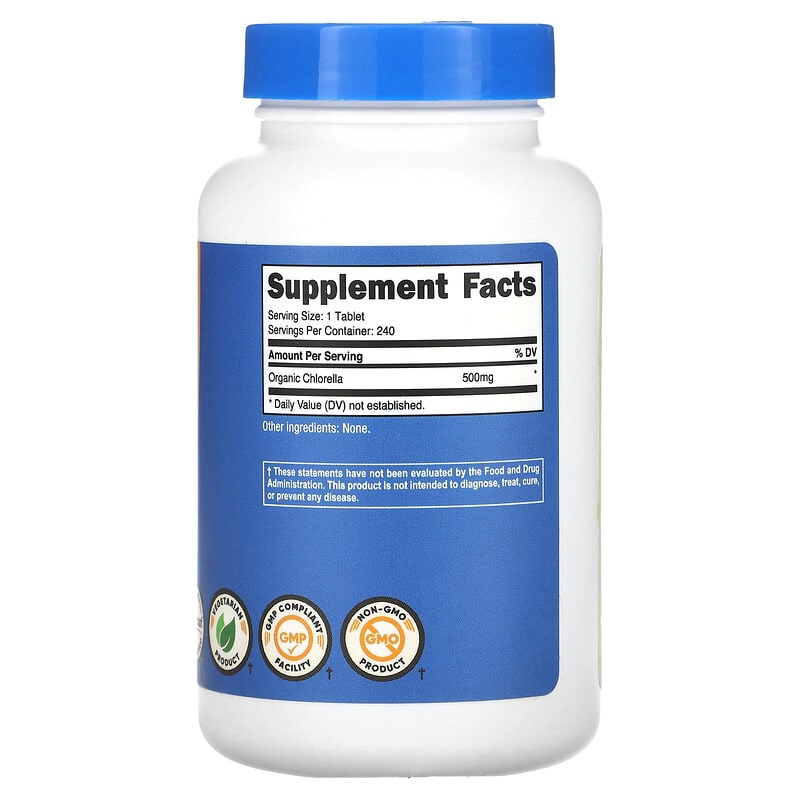 Nutricost Chlorella Hữu Cơ 500 mg 240 viên 9 Nutricost Chlorella Hữu Cơ 500 mg 240 viên 810014672656