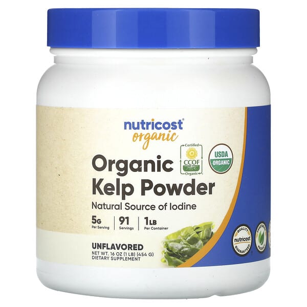 Nutricost Organic Kelp Powder không mùi vị 1 lb 454 g 10 nutricost organic kelp powder unflavored 1 lb 454 g 132334 810014671918