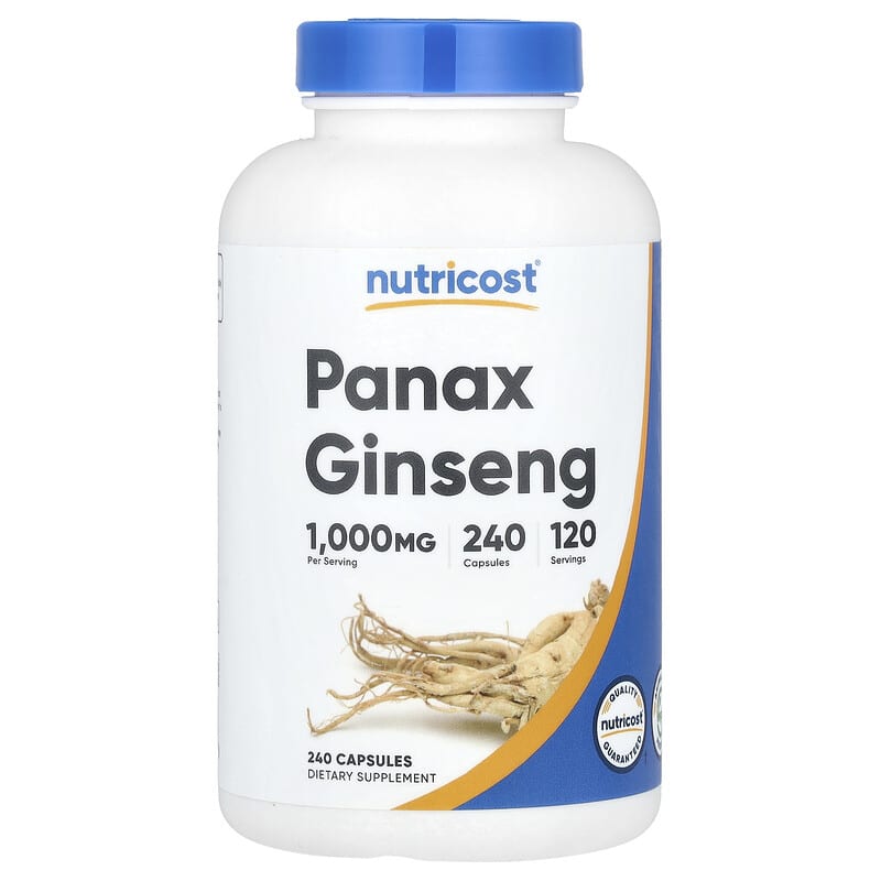 Viên uống Nhân Sâm Panax Nutricost 1000mg 240 viên 10 nutricost panax ginseng 1 000 mg 240 capsules 500 mg per capsule 143253 810139573159