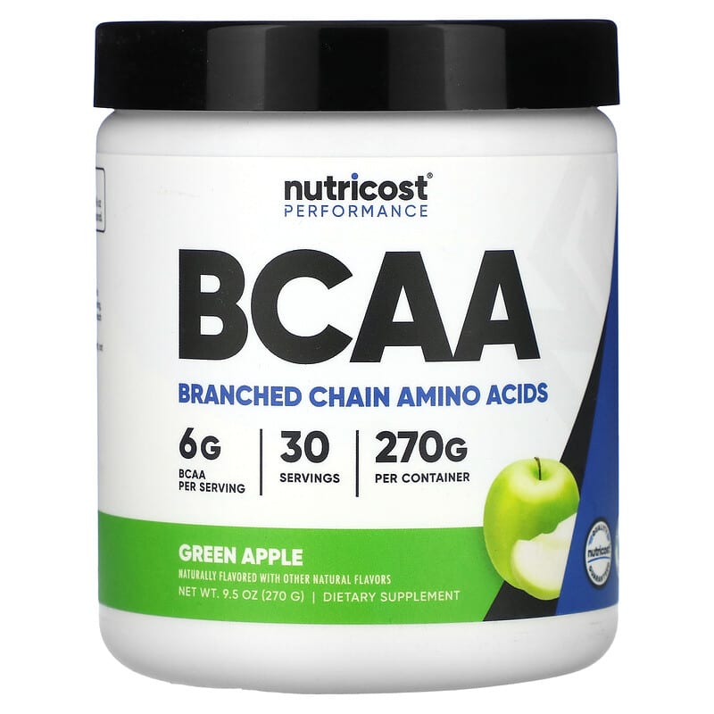 Nutricost, Performance, BCAA, Green Apple, 9,5 oz (270 g) 857077008213