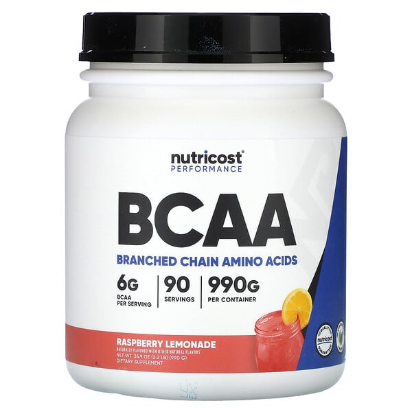 Nutricost Performance BCAA Raspberry Lemonade 2,2 lb 990 g 857077008015