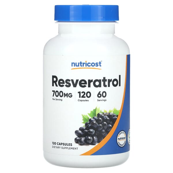 Nutricost Resveratrol 700 mg 120 viên 350 mg/viên 10 nutricost resveratrol 700 mg 120 capsules 350 mg per capsule 128916 810014679488