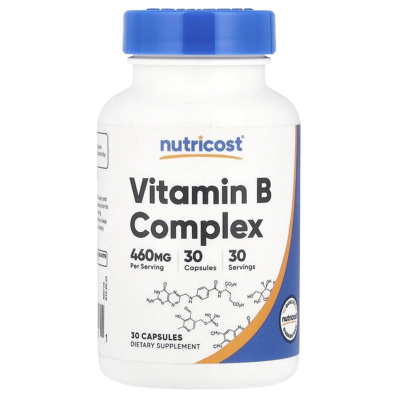 Nutricost, Vitamin B Complex, 30 viên 810139574071