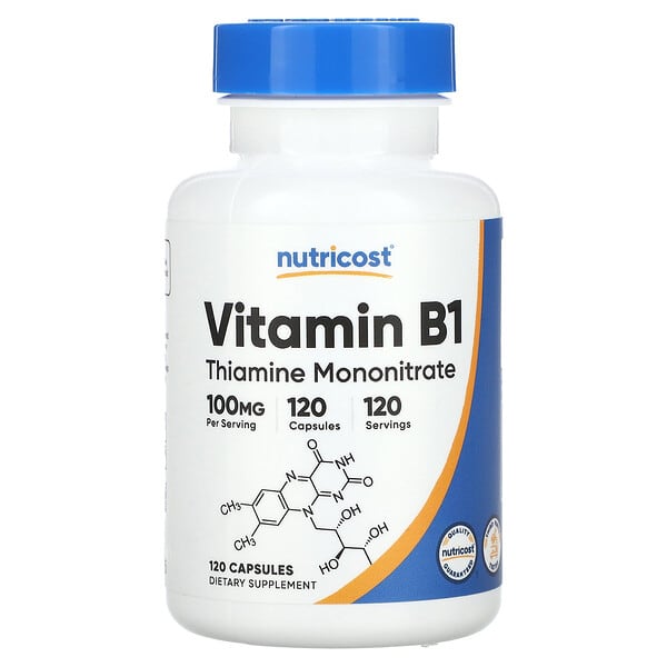 Nutricost Vitamin B1 100 mg 120 viên 10 nutricost vitamin b1 100 mg 120 capsules 124091 857077008855