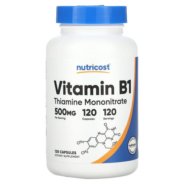 Nutricost Vitamin B1 500 mg 120 viên 702669933452