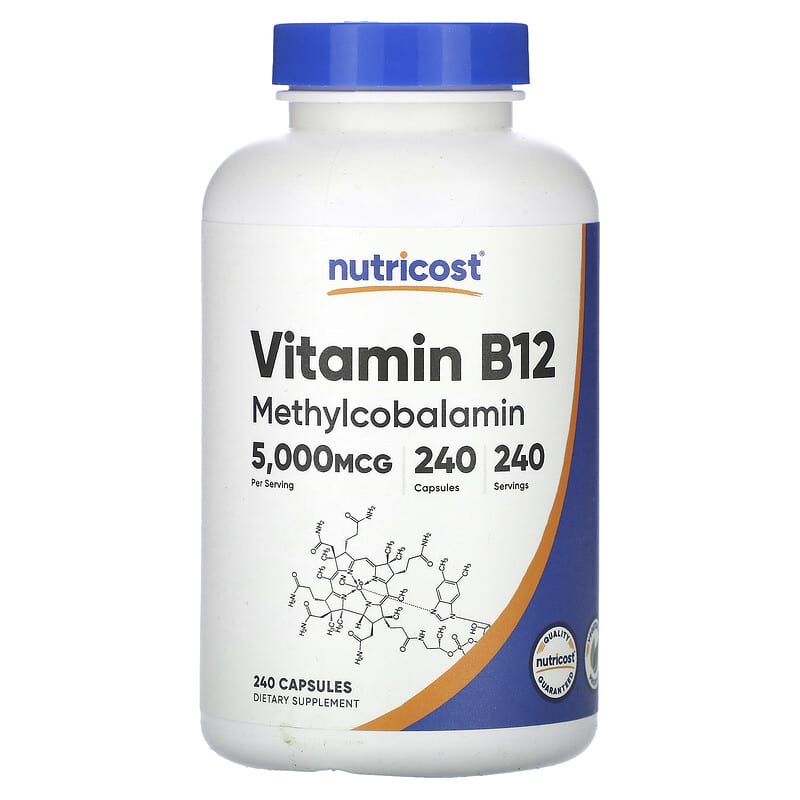 Vitamin B12 Nutricost 5000 mcg 240 viên 10 nutricost vitamin b12 5 000 mcg 240 capsules 135630 810014672144