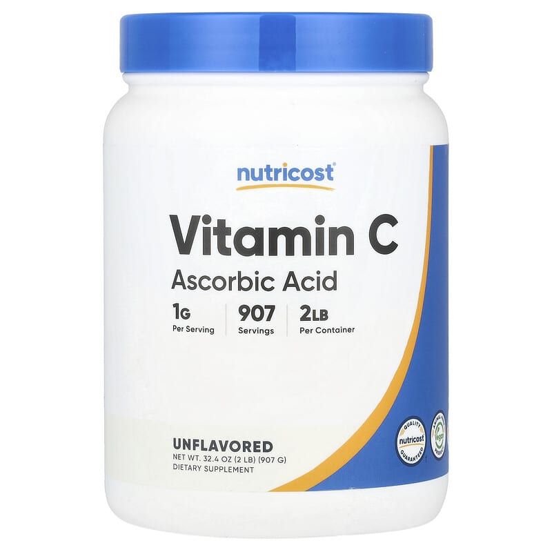 Nutricost, Vitamin C, Unflavored, 32,4 oz (907 g) 810014679136
