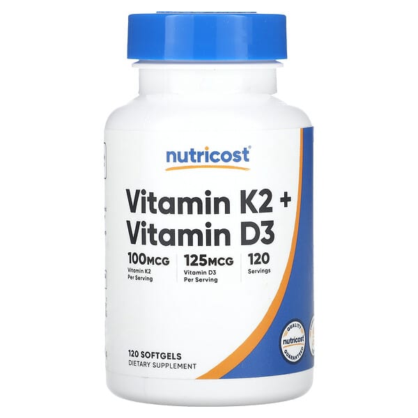 Nutricost Vitamin K2 + Vitamin D3 120 viên 857077008664