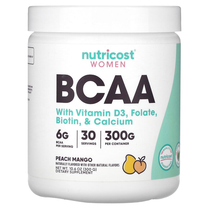 Nutricost, Women, BCAA, Peach Mango, 10,6 oz (300 g) 857077008633