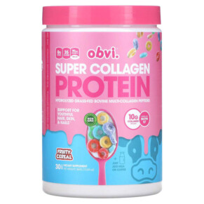 Thực phẩm bổ sung Obvi Super Collagen Protein Fruity Cereal 12.69 oz (360 g) 850026153002