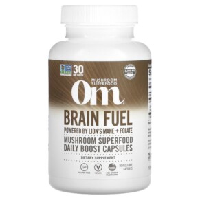 Thực phẩm bổ sung Om Mushrooms Brain Fuel 2.000 mg 90 Vegetable Capsules 856210008196
