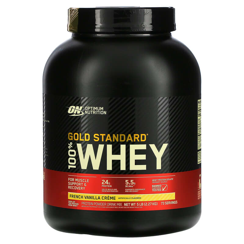 Optimum Nutrition Gold Standard 100% Whey French Vanilla Creme 5 lb (2.27 kg) 10 optimum nutrition gold standard 100 whey french vanilla creme 5 lb 2 27 kg 27511 748927024128