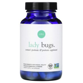 Thực phẩm bổ sung Ora Lady Bugs Women's Probiotic & Prebiotic Supplement 60 Capsules 856720007559