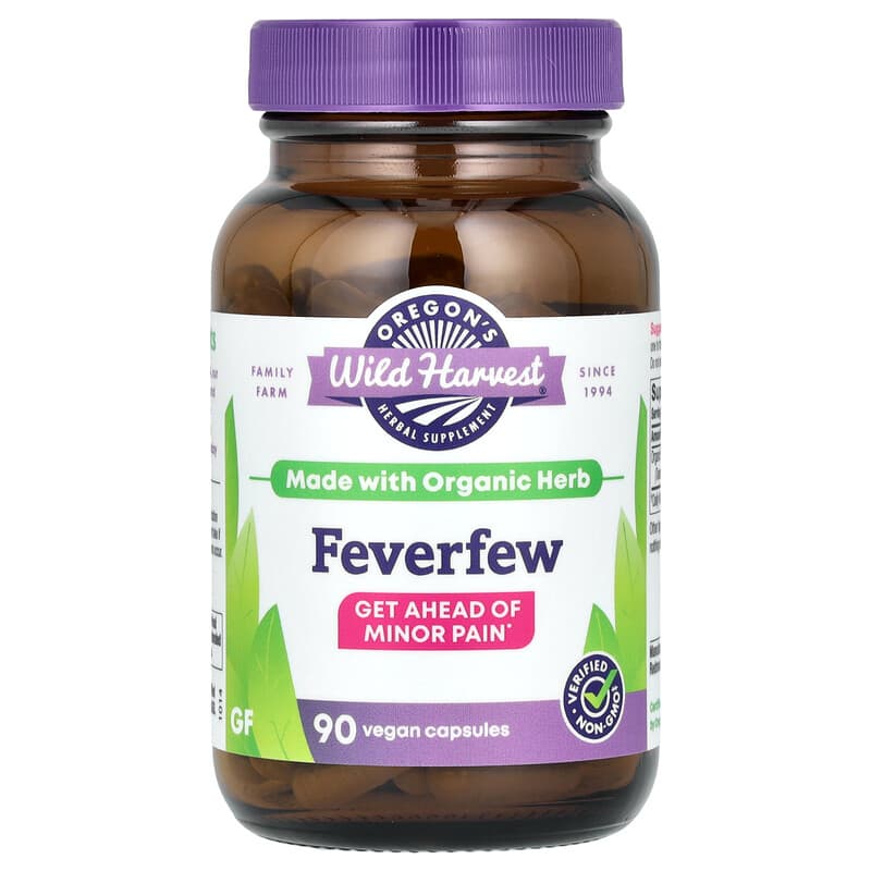 Cao feverfew Oregon's Wild Harvest 90 viên 10 oregon s wild harvest feverfew 90 vegan capsules 141098 706195004198