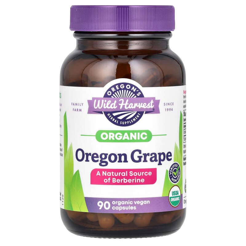 Oregon's Wild Harvest, Nho Dại Oregon Hữu Cơ 90 viên Hữu Cơ 10 oregon s wild harvest organic oregon grape 90 organic vegan capsules 141100 706195000381