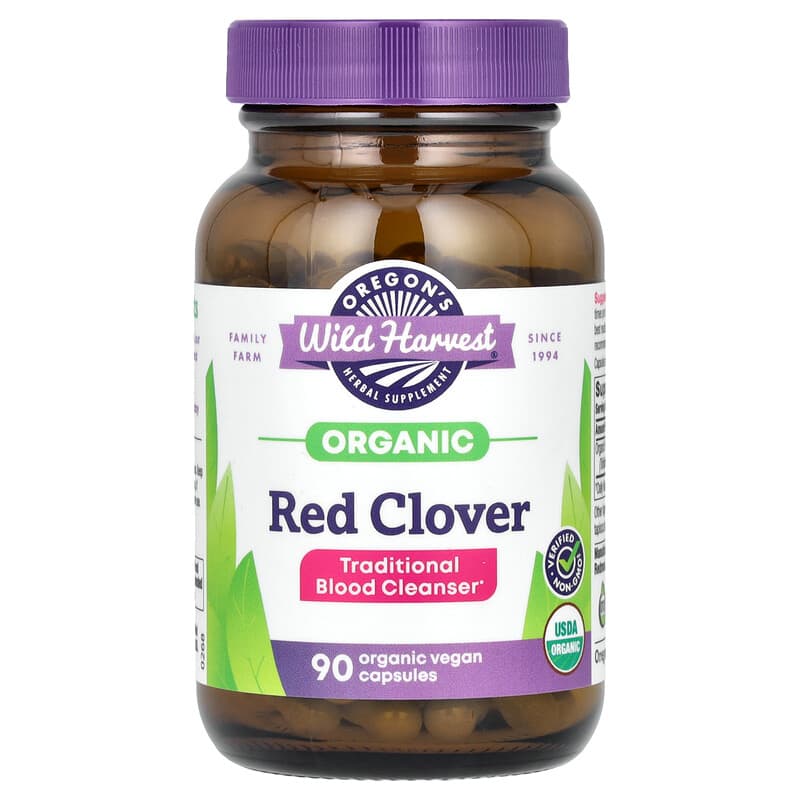 Cỏ Đỏ Hữu Cơ Oregon's Wild Harvest, 90 viên Hữu Cơ 10 oregon s wild harvest organic red clover 90 organic vegan capsules 141101 706195000787