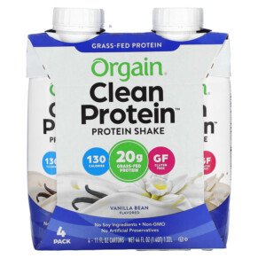 Thực phẩm bổ sung Orgain Clean Protein Shake Vanilla Bean 4 Pack 11 fl oz (330 ml) Each 851770006675