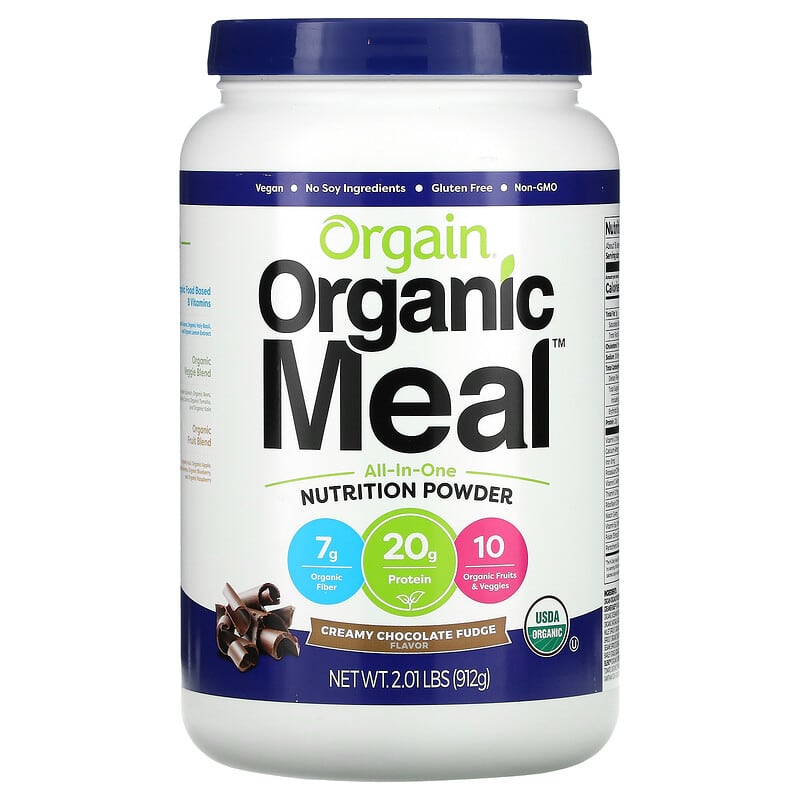 Bột dinh dưỡng toàn diện Orgain Organic Meal vị socola kem 2.01 lbs (912 g) 10 orgain organic meal all in one nutrition powder creamy chocolate fudge 2 01 lbs 912 g 69270 851770003360