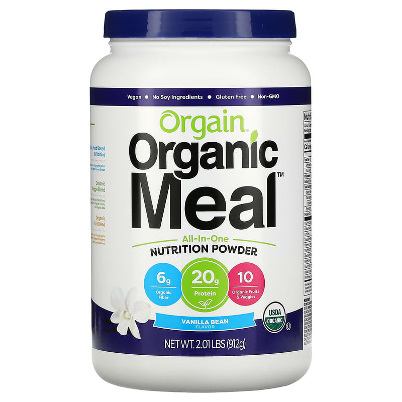 Bột dinh dưỡng toàn diện Orgain Organic Meal hương vanilla 2.01 lbs (912 g) 10 orgain organic meal all in one nutrition powder vanilla bean 2 01 lbs 912 g 69271 851770003377