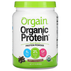 Thực phẩm bổ sung Orgain Organic Protein Powder Plant Based Creamy Chocolate Fudge 1.02 lb (462 g) 851770003919