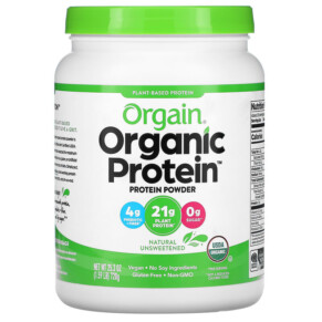 Thực phẩm bổ sung Orgain Organic Protein Powder Plant Based Natural Unsweetened 1.59 lbs (720 g) 851770006033