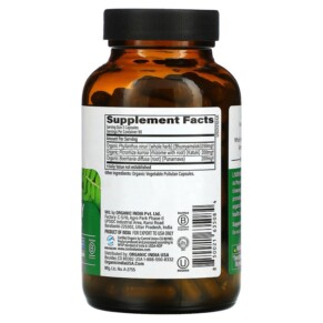 Thành phần vi chất của Organic India Liver Kidney 180 Veg Caps 850021635084