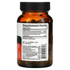 Viên uống Organic India Sugar Balance hỗ trợ chuyển hóa glucose 90 viên thực vật 3 Thành phần vi chất của Organic India Sugar Balance Healthy Glucose Metabolism 90 Veg Caps 851469000748