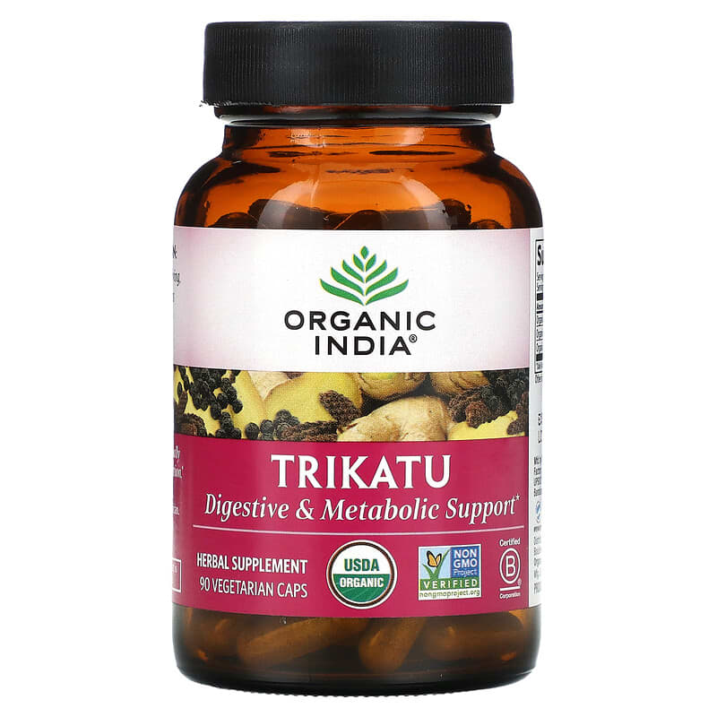 Viên uống thực phẩm chức năng Organic India Trikatu 90 viên thực vật 10 organic india trikatu 90 vegetarian caps 45507 851469000274