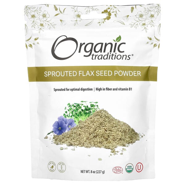 Organic Traditions Sprouted Flax Seed Powder 8 oz 227 g 10 organic traditions sprouted flax seed powder 8 oz 227 g 125426 627733005906