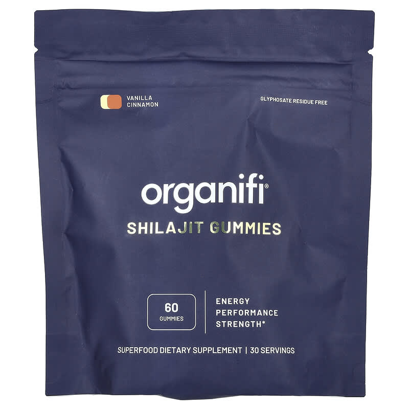 Organifi, Shilajit Gummies, Vanilla Cinnamon, 60 viên nhai 850001165853