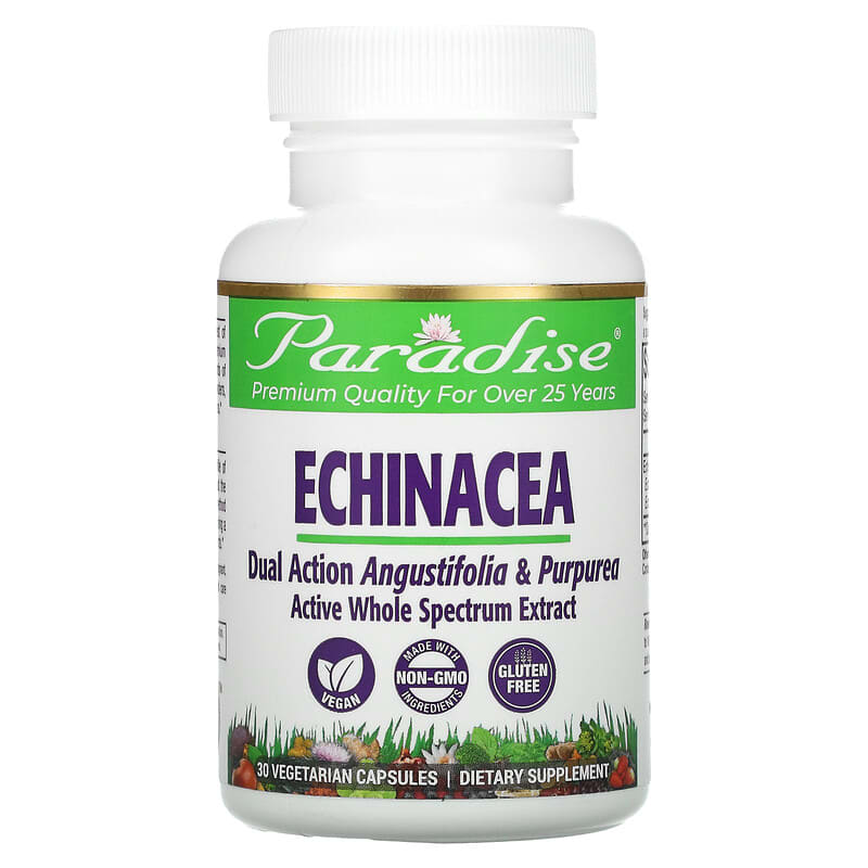 Viên uống Echinacea Paradise Herbs 30 viên thực vật 10 paradise herbs echinacea 30 vegetarian capsules 6033 601944777180