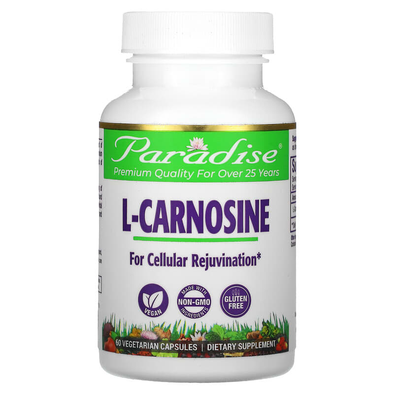 Viên uống Paradise Herbs L-Carnosine 60 viên thực vật 10 paradise herbs l carnosine 60 vegetarian capsules 4241 601944777579