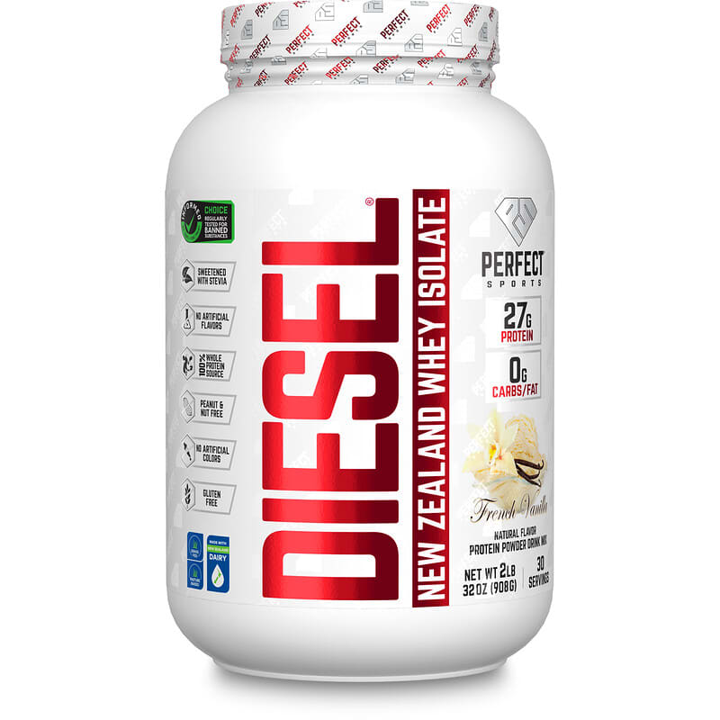 PERFECT Sports, Diesel, New Zealand Whey Isolate, French Vanilla, 2 lb (908 g) 699097710772