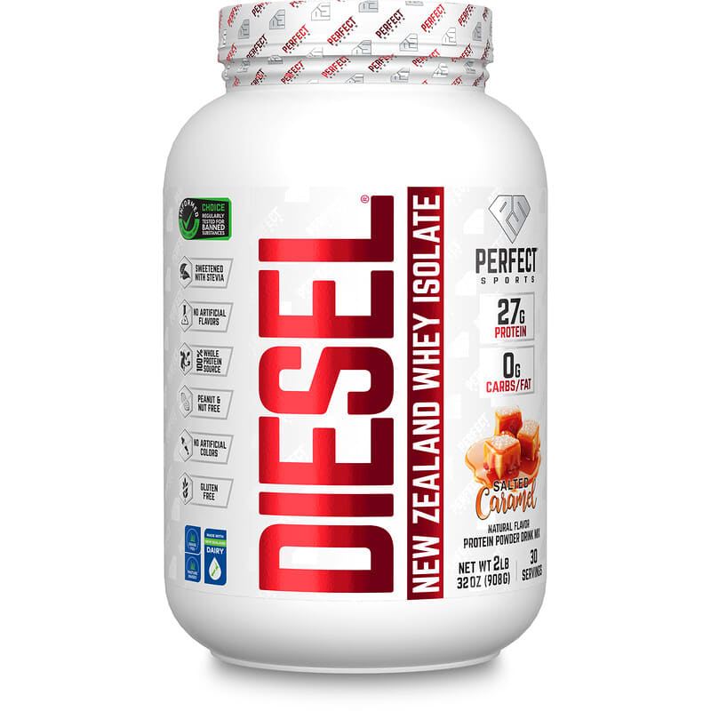 Bột protein whey isolate New Zealand vị caramel muối PERFECT Sports 2 lbs (908 g) 10 perfect sports diesel new zealand whey isolate salted caramel 2 lbs 908 g 140281 699097710864