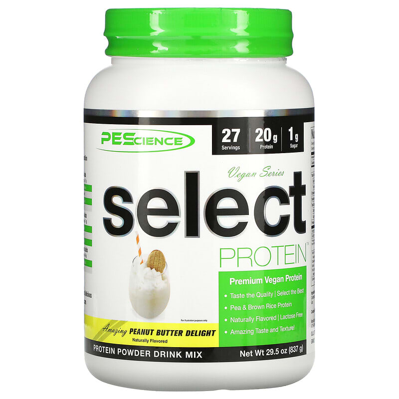 Bột Protein chay PEScience Vegan Series Select Peanut Butter Delight 29.5 oz (837 g) 10 pescience vegan series select protein peanut butter delight 29 5 oz 837 g 105156 040232426520