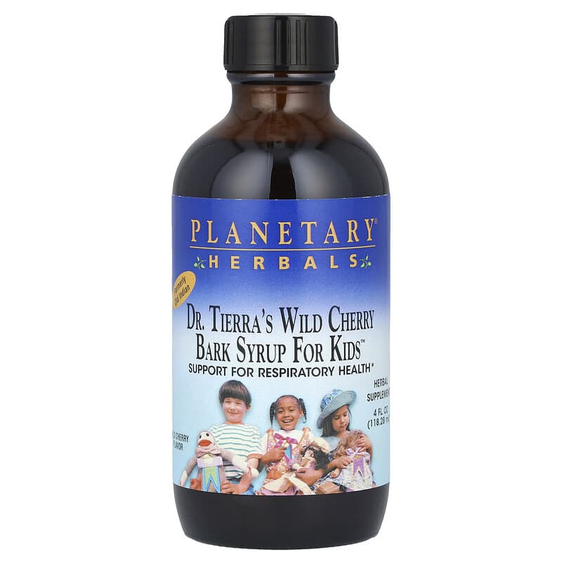 Siro vỏ anh đào hoang dã cho trẻ em Dr. Tierra của Planetary Herbals 4 fl oz (118,28 ml) 10 planetary herbals dr tierra s wild cherry bark syrup for kids wild cherry 4 fl oz 118 28 ml 144286 021078106074