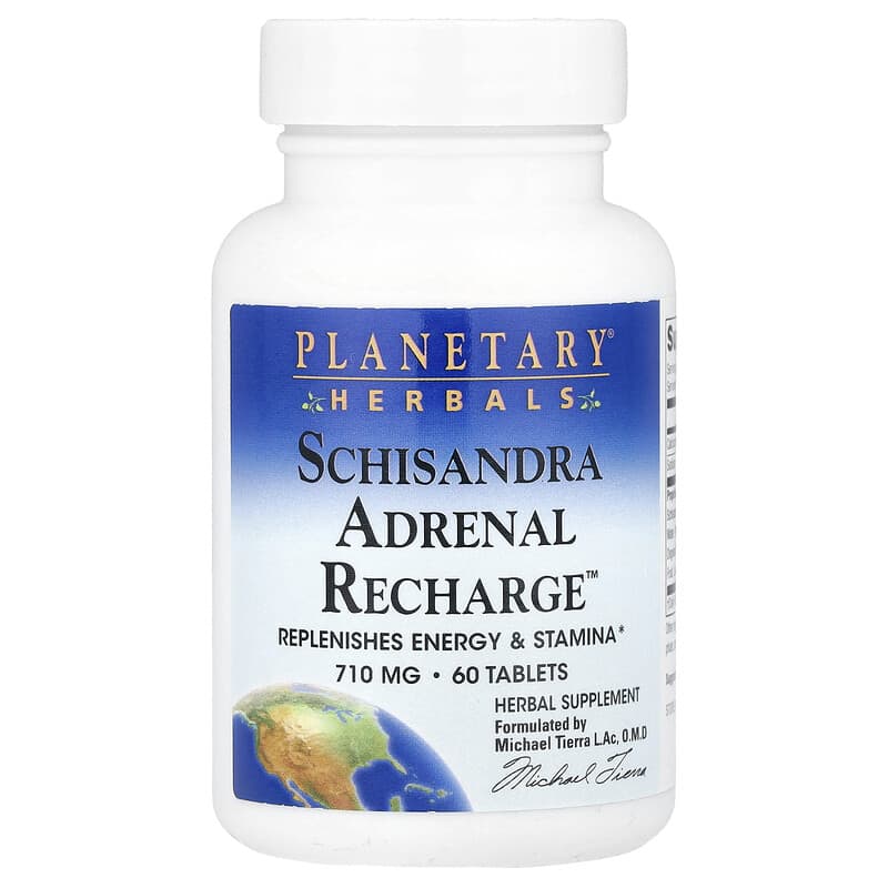 Planetary Herbals, Schisandra Adrenal Recharge™, 60 viên 021078101550