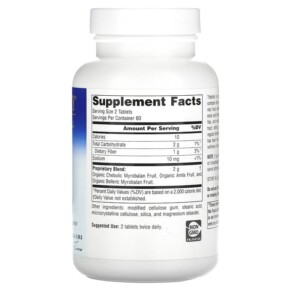 Viên uống Planetary Herbals Triphala Gold 1000 mg 120 viên 3 Thành phần vi chất của Planetary Herbals Triphala Gold 1.000 mg 120 Tablets 021078105114