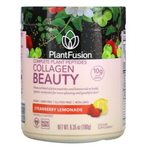 Thực phẩm bổ sung PlantFusion Complete Plant Peptides Collagen Beauty Strawberry Lemonade 6.35 oz (180 g) 840052400034