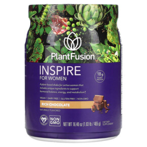 Thực phẩm bổ sung PlantFusion Inspire for Women Rich Chocolate 16.40 oz (465 g) 840052400249