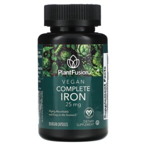 Thực phẩm bổ sung PlantFusion Vegan Complete Iron 25 mg 90 Vegan Capsules 840052400126