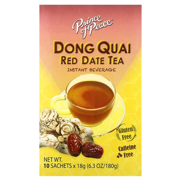 Prince of Peace Instant Beverage Dong Quai Red Date Tea Caffeine Free 10 Sachets 6,3 oz 180 g 10 prince of peace instant beverage dong quai red date tea caffeine free 10 sachets 6 3 oz 180 g 126858 039278040203