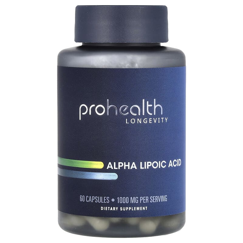 Viên uống Alpha Lipoic Acid ProHealth Longevity 1000 mg 60 viên 10 prohealth longevity alpha lipoic acid 1 000 mg 60 capsules 500 mg per capsule 142544 850030779717