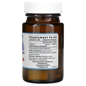 Viên uống ProHealth Longevity Hydroxocobalamin Extreme 60 viên 3 Thành phần vi chất của ProHealth Longevity Hydroxocobalamin Extreme 60 Tablets 850023410825