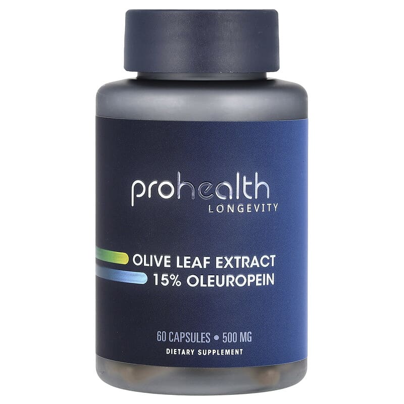 ProHealth Longevity, Olive Leaf Extract 15% Oleuropein, 500 mg, 60 viên 850023410450