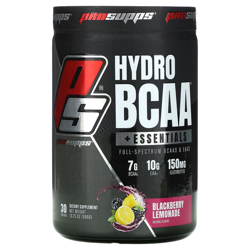 ProSupps Hydro BCAA + Essentials Dâu Đen Chanh 13.75 oz (390 g) 10 prosupps hydro bcaa essentials blackberry lemonade 13 75 oz 390 g 79608 818253026353