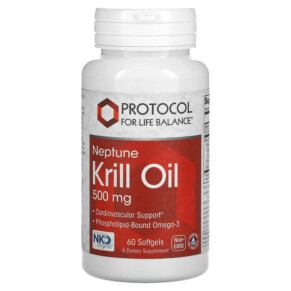 Thực phẩm bổ sung Protocol for Life Balance Neptune Krill Oil 250 mg 60 Softgels 707359116252
